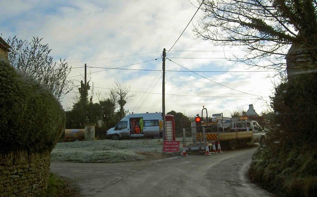 Brockhampton Roadworks © Steve Fareham Cc By Sa20 Geograph Britain And Ireland 2603