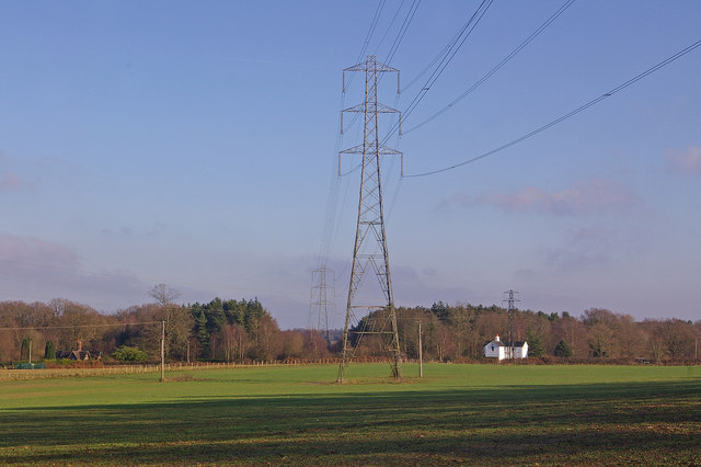 Power Lines Crossing © Ian Capper Cc By Sa20 Geograph Britain And Ireland 1158