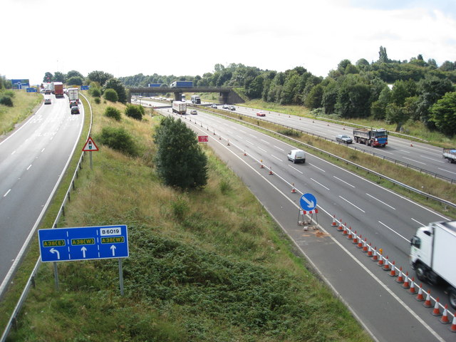 South Normanton Leaving The M At Alan Heardman Geograph