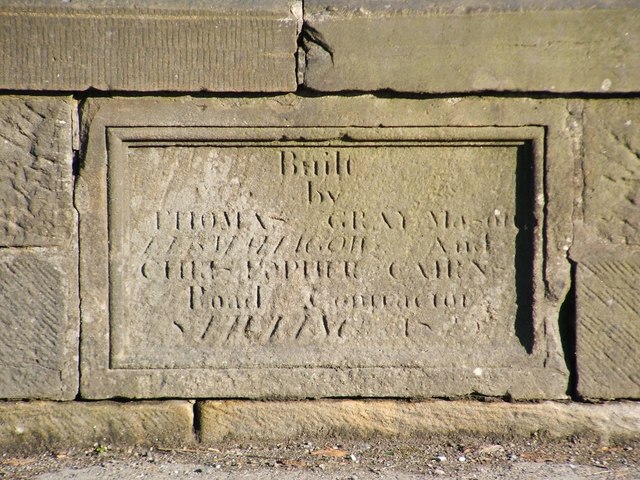 Dunipace Bridge Date Stone Lairich Rig Cc By Sa 2 0 Geograph