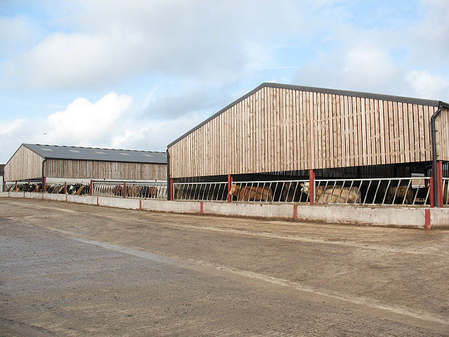 Cattle sheds at Breach Farm (C) Stephen Craven :: Geograph Britain and 