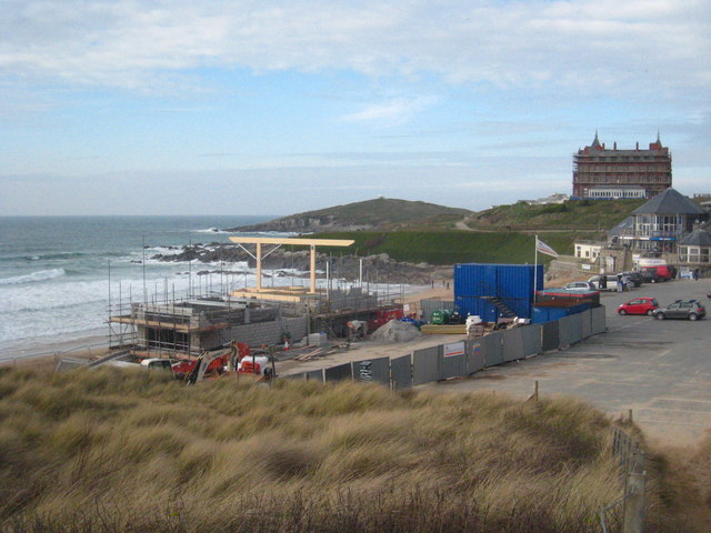 surfing in cornwall. near to Pentire, Cornwall,