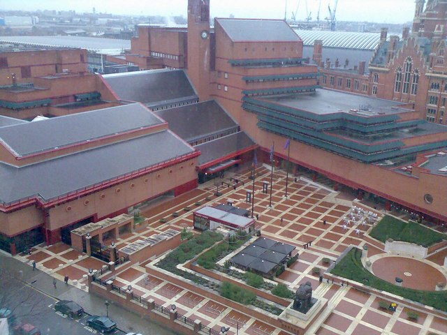 Image of the outside of the British Library at St Pancras London