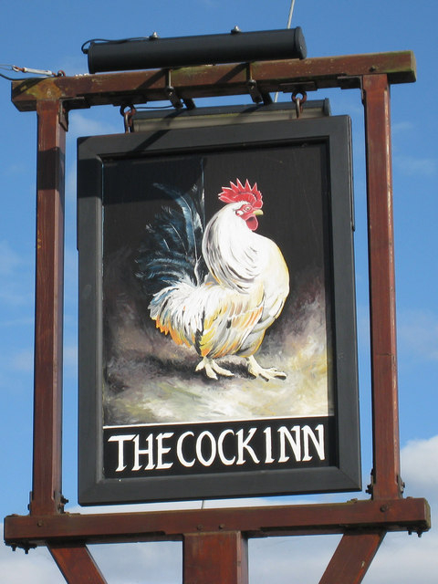 The Cock Inn sign © Oast House Archive :: Geograph Britain and Ireland
