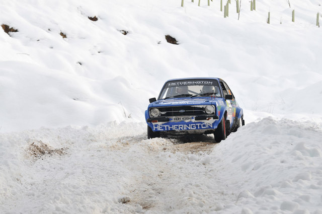 rally car snow