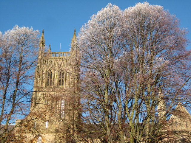 Hoar Frost And Worcester Cathedral Philip Halling Cc By Sa 2 0