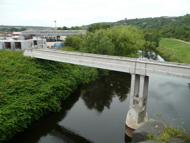 Pipe Bridge Over The River Calder Humphrey Bolton Geograph