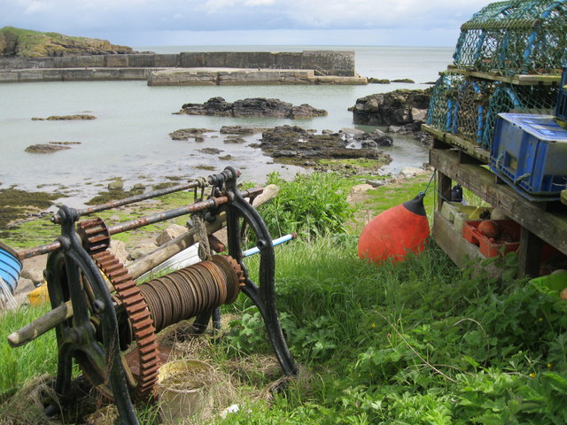 Old Winch At Collieston Harbour Bob Jones Cc By Sa 2 0 Geograph