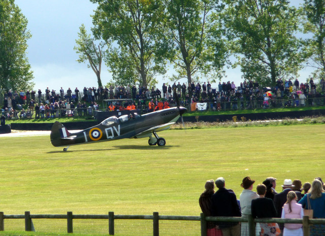 One of the ten Spitfires at the 2011 Goodwood Revival
