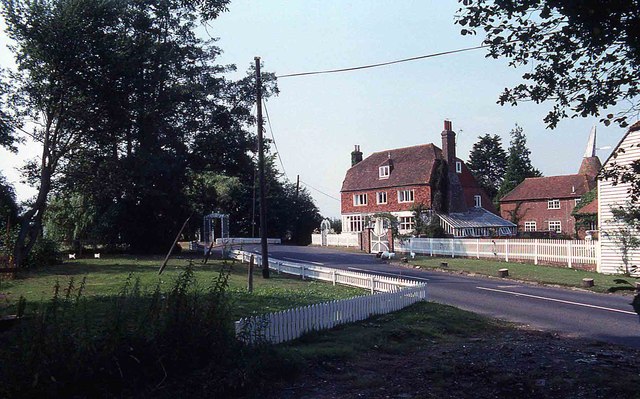 Oast House And White Picket Fencing In Peter Shimmon Cc By Sa