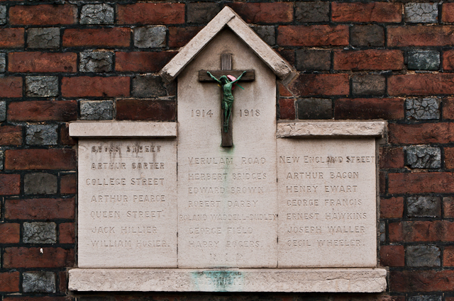 World War I Street Memorial, Verulam Road