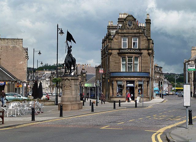 Hawick Town Centre © Walter Baxter Cc-by-sa 2.0 :: Geograph Britain And 