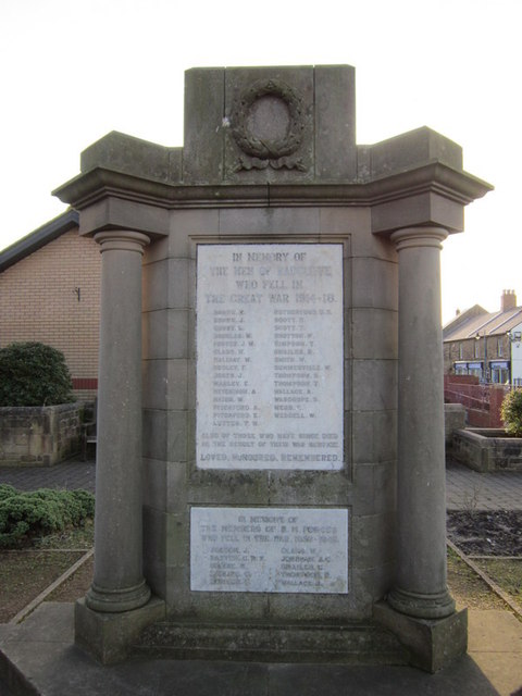 War Memorial for Radcliffe at Amble