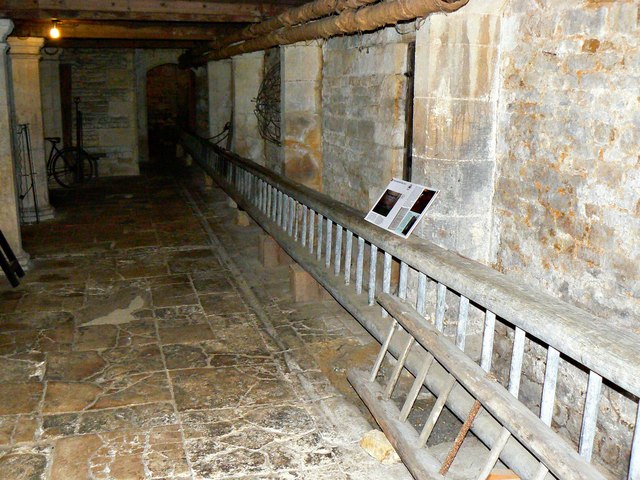 The beer cellar and its long ladder, Chastleton House, Chastleton, Oxfordshire