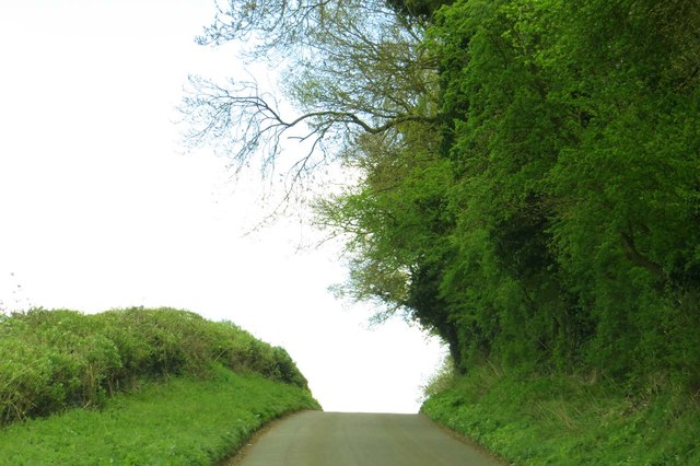 Approaching the brow of the hill