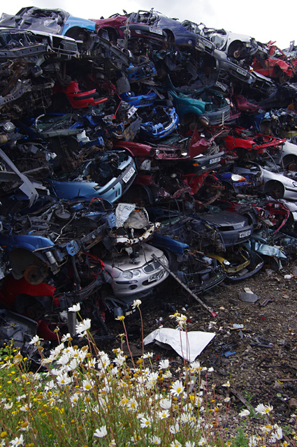 Stack of scrap cars \u00a9 Ian Taylor cc-by-sa\/2.0 :: Geograph ...