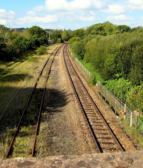 Railway Towards Okehampton And Towards Jaggery Cc By Sa