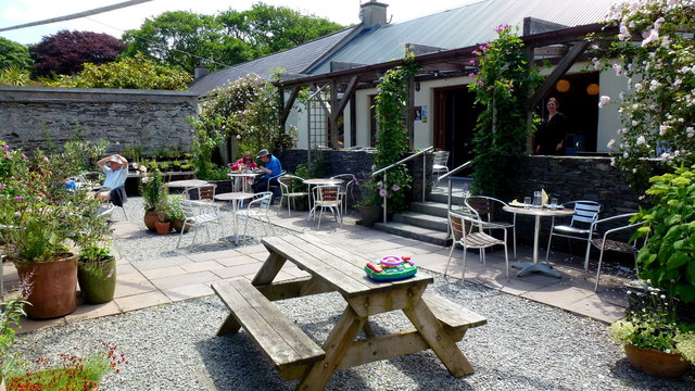Glebe Gardens; outdoor cafe area © Jonathan Billinger :: Geograph Ireland