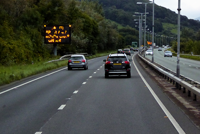 Vms On North Wales Expressway Near To David Dixon Cc By Sa