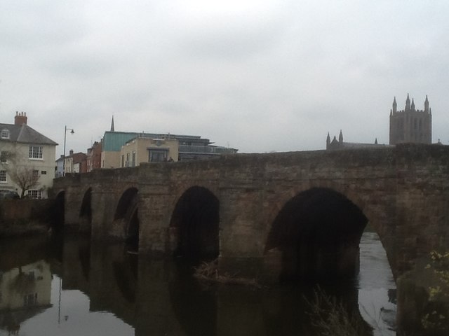 River Wye Bridge Hereford DylanMusto14 Geograph Britain And Ireland