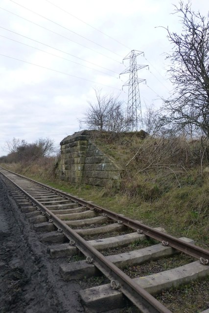 Abutment Of Old Bridge Over The Track Russel Wills Geograph