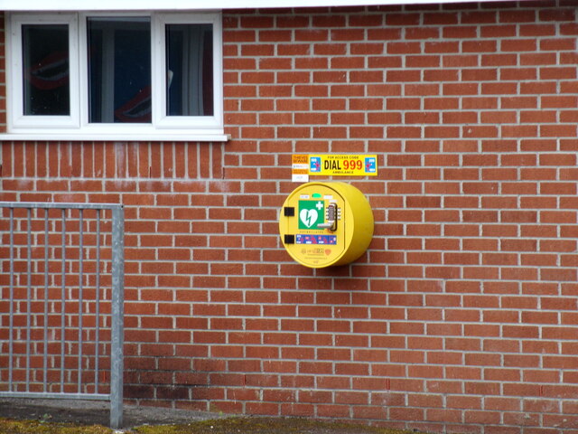 Defibrillator At Nayland Village Hall Geographer Cc By Sa 2 0