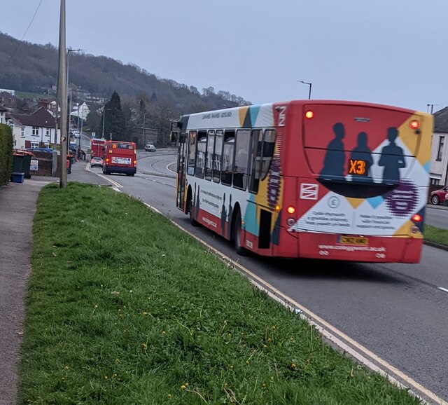 X Bus Descending Malpas Road Newport Jaggery Cc By Sa