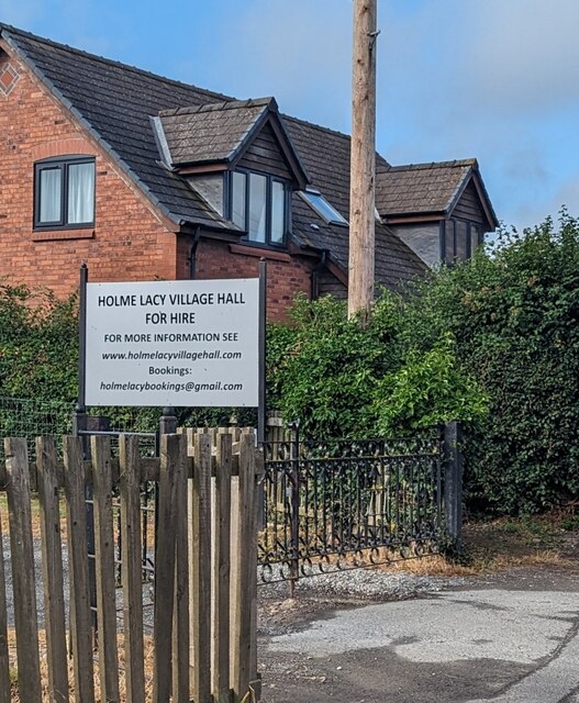 Notice Outside Holme Lacy Village Hall Jaggery Cc By Sa 2 0