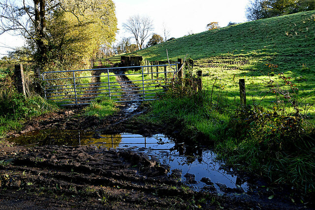 A Muddy And Wet Lane Drumnakilly Kenneth Allen Cc By Sa 2 0