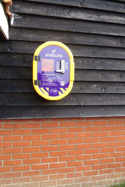 Defibrillator On Buxton Village Hall Geographer Cc By Sa