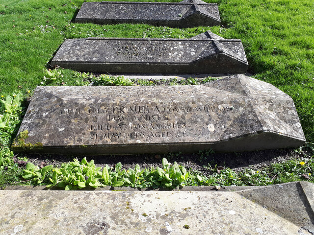 Grave Of Primula Wife Of David Niven Vieve Forward Geograph