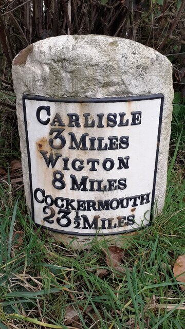 Milestone On Nw Side Of A At Newby Roger Templeman Geograph