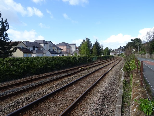 Railway Towards Deganwy Railway Station Jthomas Geograph Britain