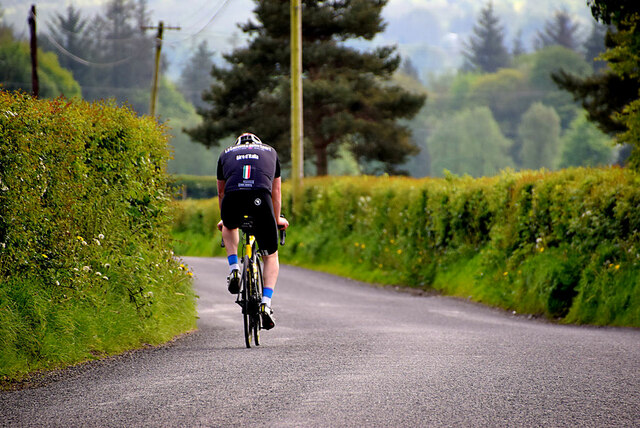 Cyclist Along Magheracoltan Road Kenneth Allen Geograph Britain