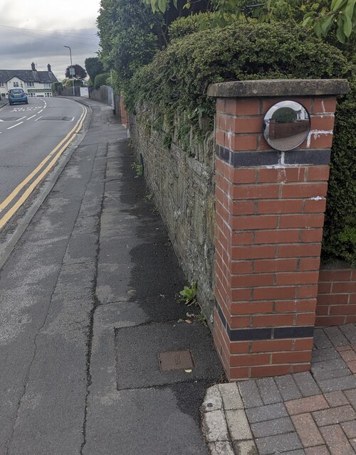 Small Roadside Mirror Pillmawr Road Jaggery Cc By Sa 2 0