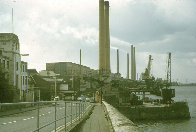 Northfleet Power Station 1973 © Pierre Terre Geograph Britain And