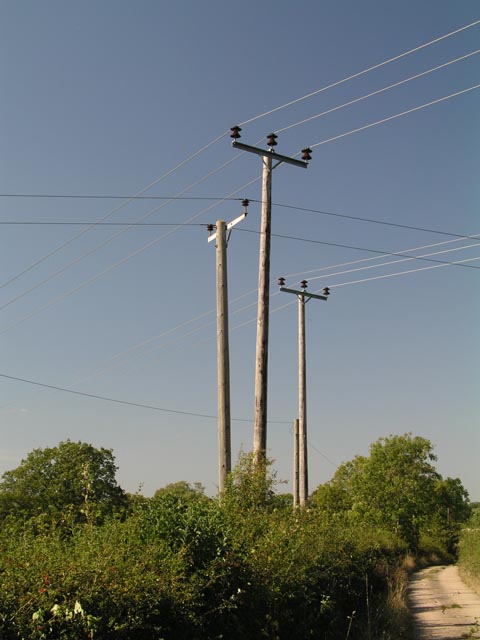 Crossing Of Power Lines © Andy Potter Cc By Sa20 Geograph Britain And Ireland 8515