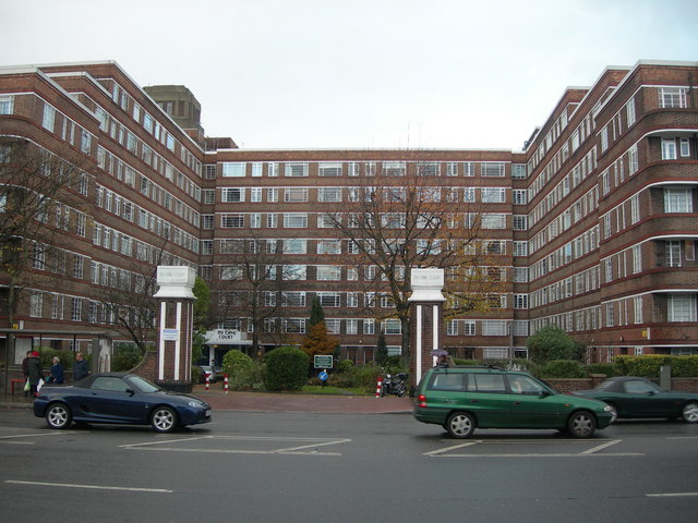 Du Cane Court, SW17. A large block of flats near Balham Station.