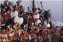 HU4741 : Up Helly Aa  (2) - the Jarl Squad by Anne Burgess