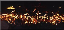 HU4741 : Up Helly Aa (6) - Setting Fire to the Galley by Anne Burgess