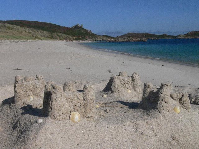 Sandcastle on Great Bay, St Martins, Isles of Scilly
