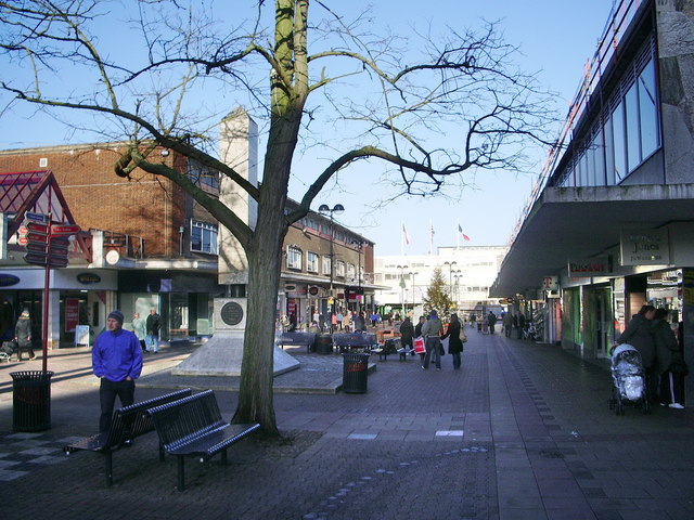 Pedestrianised Shopping Area Harlow Town © Alexander P Kapp Geograph Britain And Ireland 