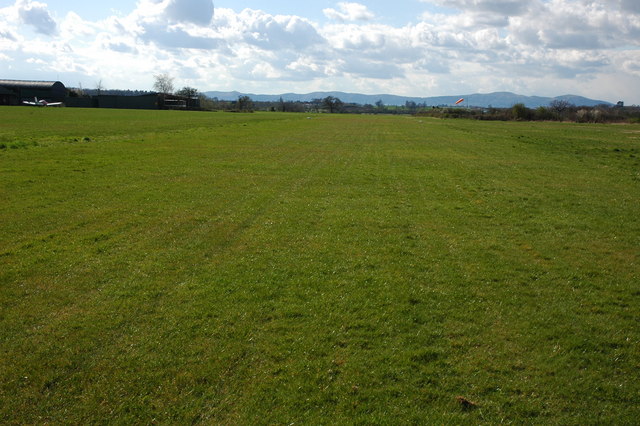 A private grass landing strip near the site of the former WWII Defford 