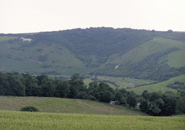 White Horse Hill. The first white horse here was