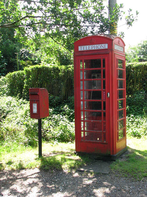 Red Telephone Kiosk And Postbox Evelyn Simak Geograph Britain And