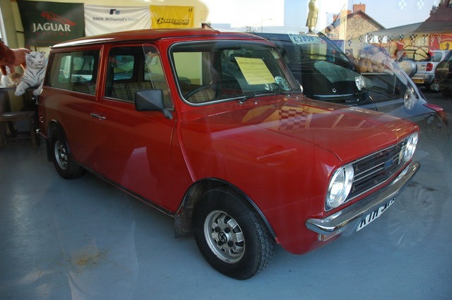 Austin Morris Mini in Castle Garage Llandovery