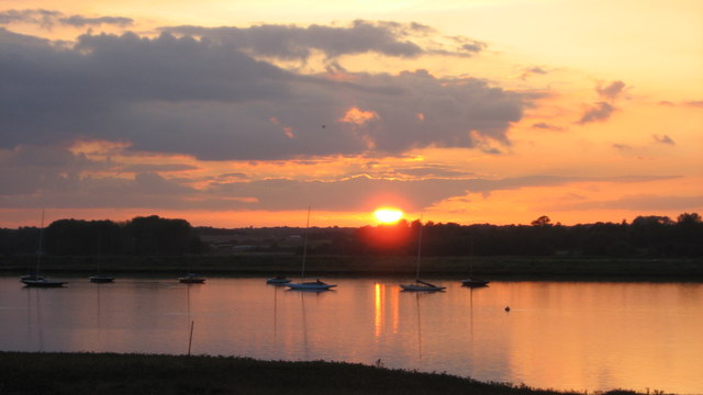 Sunset over the R. Alde