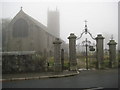 Princetown: The gates to St Michael & All Angels Church