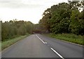 SK5478 : Railway bridge ahead on the A619 at Steetley by Steve  Fareham