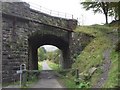 Footpath along the river, seen from the car-park, Cymmer